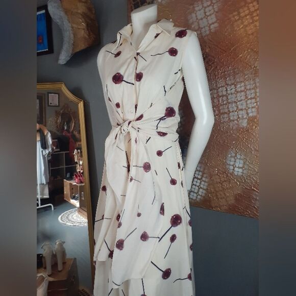 Nwot Zara 100% Cotton Lolipop Print Maxi Dress - Picture 13 of 15